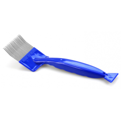 Odviečkovacia vidlička 1x lomená 20 nerez- modrá-plast
