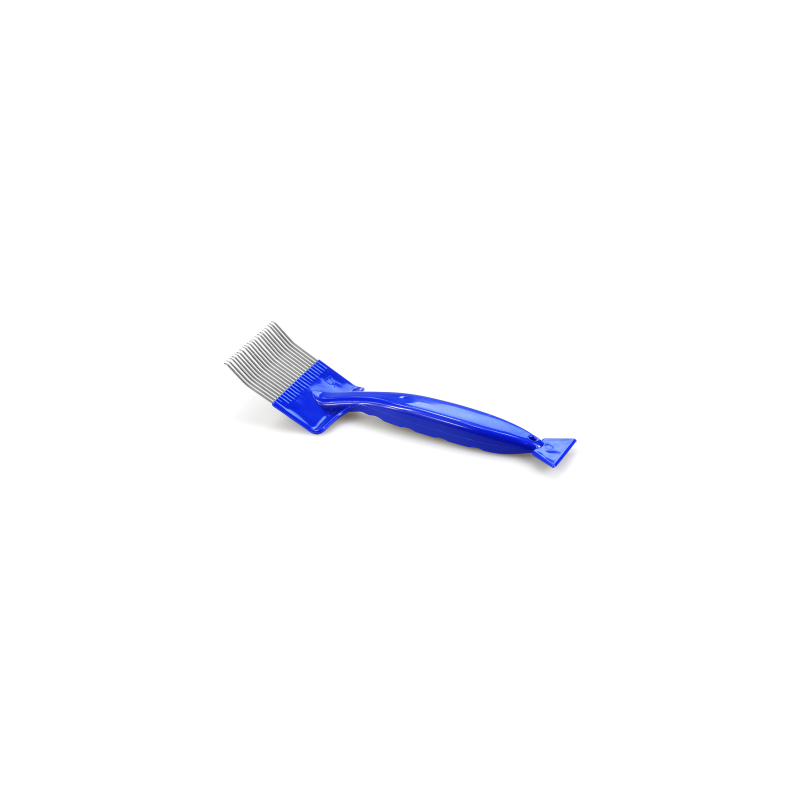 Odviečkovacia vidlička 1x lomená 20 nerez- modrá-plast