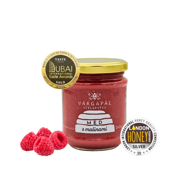 Včelí med s malinami 260g