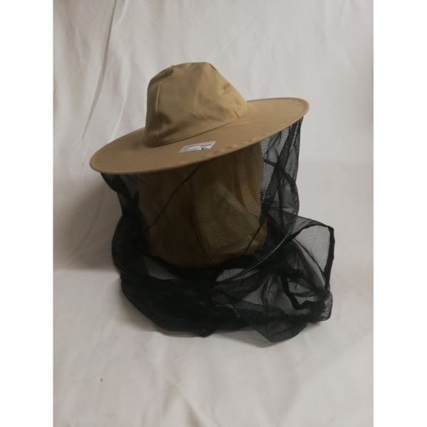 Včelárský klobúk, s tylom, béžový,do podpazušia