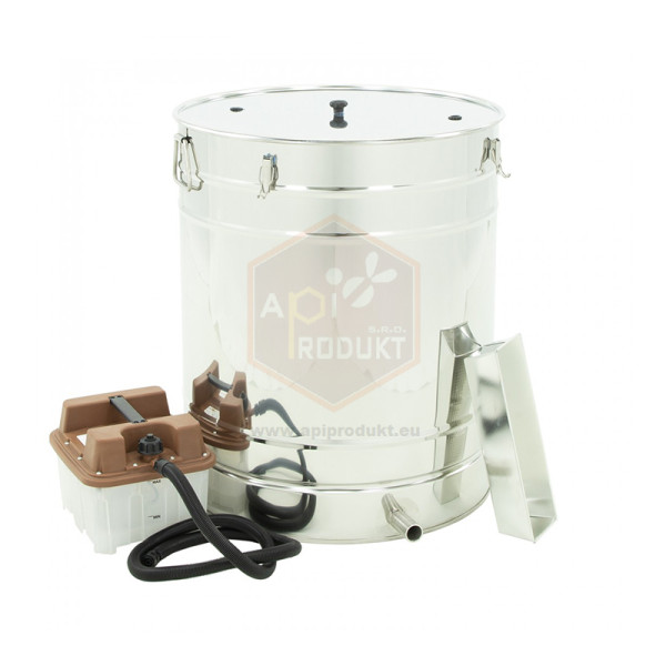 Voskotopka nerezová na báze stáčacej nádoby 200l s vyvíjačom pary