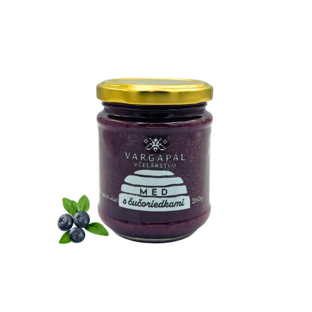 Včelí med s čučoriedkami 260g