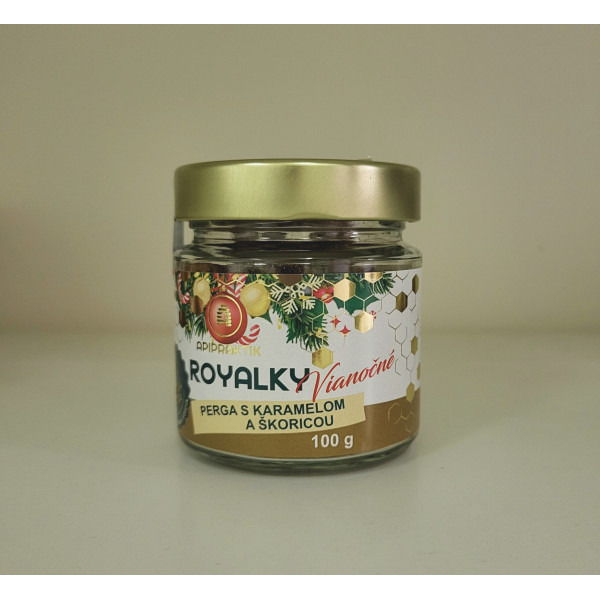 ROYALKY Vianočné Perga s karamelom a škoricou 100g - sklo