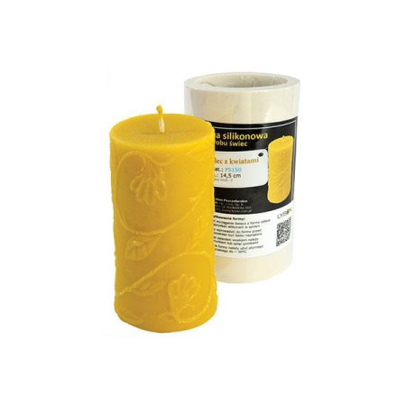 Forma silikón valec s kvietkami