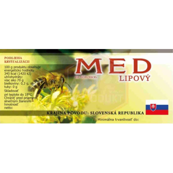 Samolepiace etikety, Lipový med