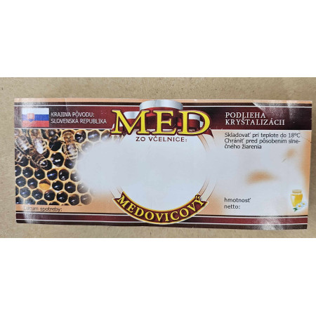 Samolepiace etikety, 100ks -Medovicový med J
