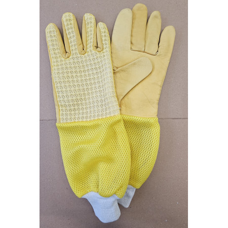 Rukavice včelárske s celoodvetranou manžetou RW, žlté 2XL