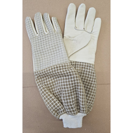 Rukavice včelárske s celoodvetranou manžetou RW, hnedé L