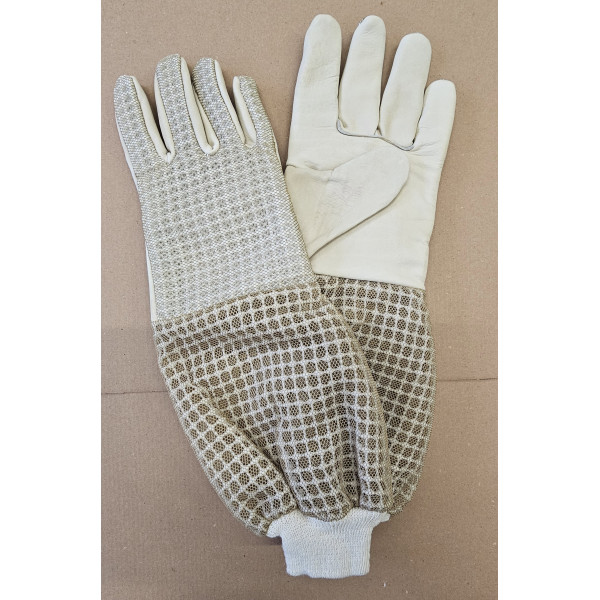 Rukavice včelárske s celoodvetranou manžetou RW, hnedé L