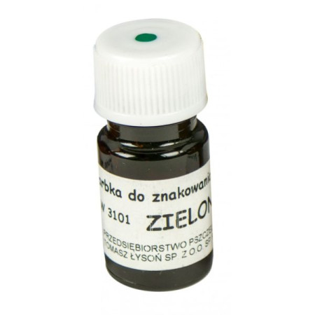Farba na značenie včelích matiek, 5ml - zelená