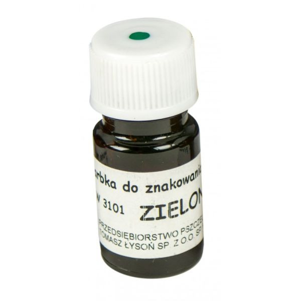 Farba na značenie včelích matiek, 5ml - zelená