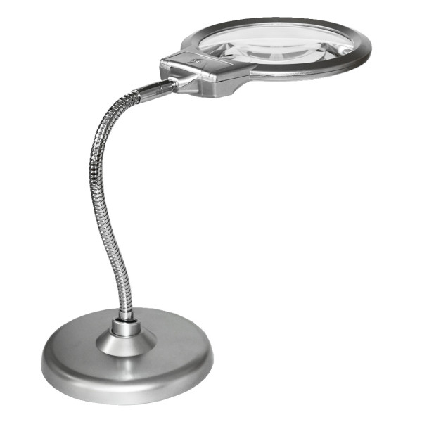 Stolná lampa s osvetlením + lupa
