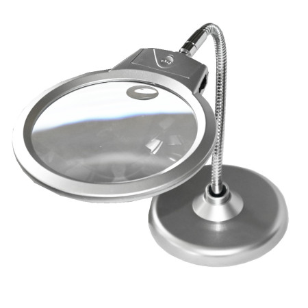 Stolná lampa s osvetlením + lupa
