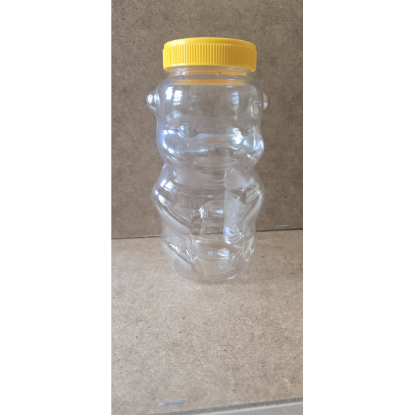 Obal na med medvedík s klobúkom na 1kg plast