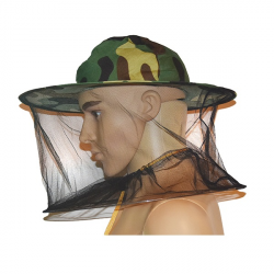 Včelársky klobúk maskáčový, sietovina vzadu