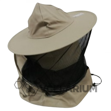 Včelárský klobúk, vzadu s látkou, béžový,do podpazušia